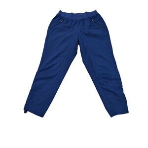 Teak Gear Mens Blue Athletic Pants M With Elastic Waist & Zipper Pockets